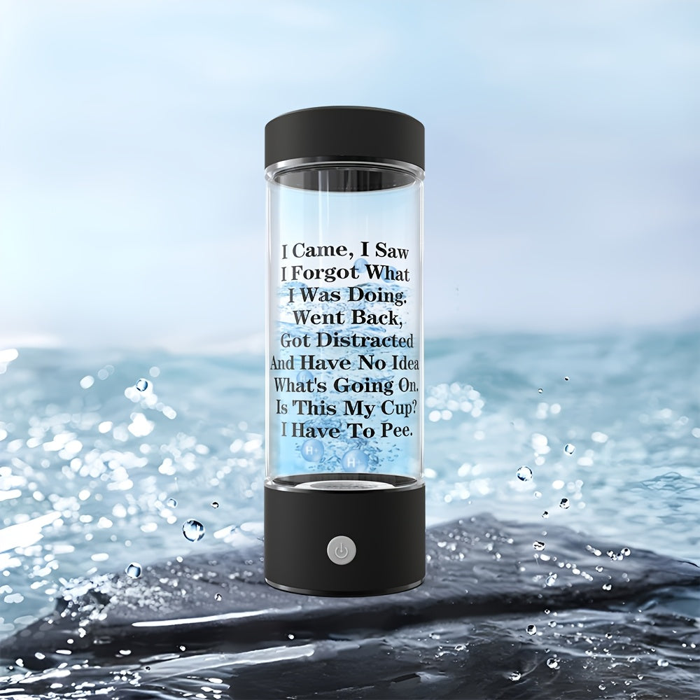 Portable hydrogen water bottle, upgraded version of 1000mAh rich in hydrogen water cup, rechargeable electrolytic hydrogen generator for 3 minutes, bubble machine spare parts, suitable for home office travel fitness